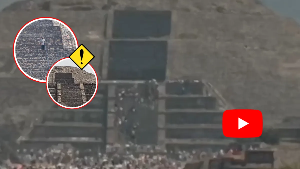 Turistas corren tras detonaciones durante el tiroteo en Teotihuacán captado en video.