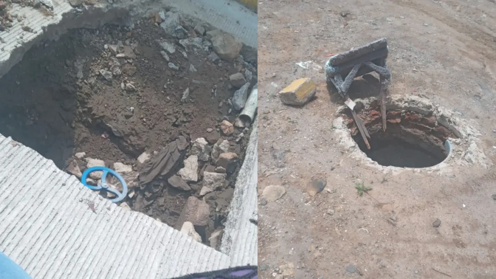 Coladeras y calles deterioradas causan accidentes en Ixtapaluca