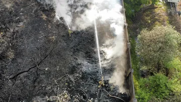 Las llamas volvieron a ser visibles desde la parte alta del municipio de Xonacatlán.