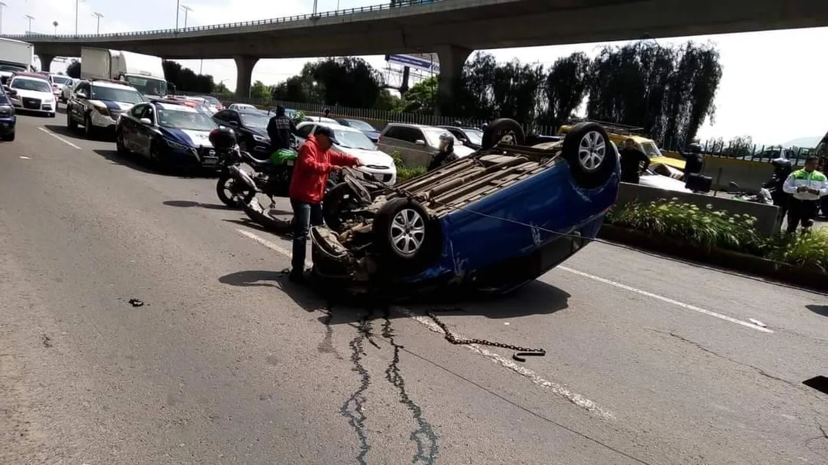 México-Querétaro: autopista registra accidentes vehiculares eso causa tráfico lento
