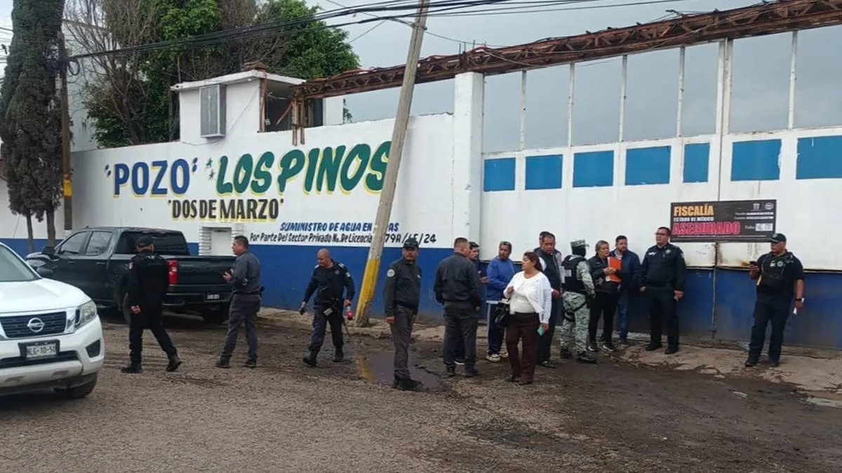 Fiscalía asegura pozo de agua particular en Chicoloapan