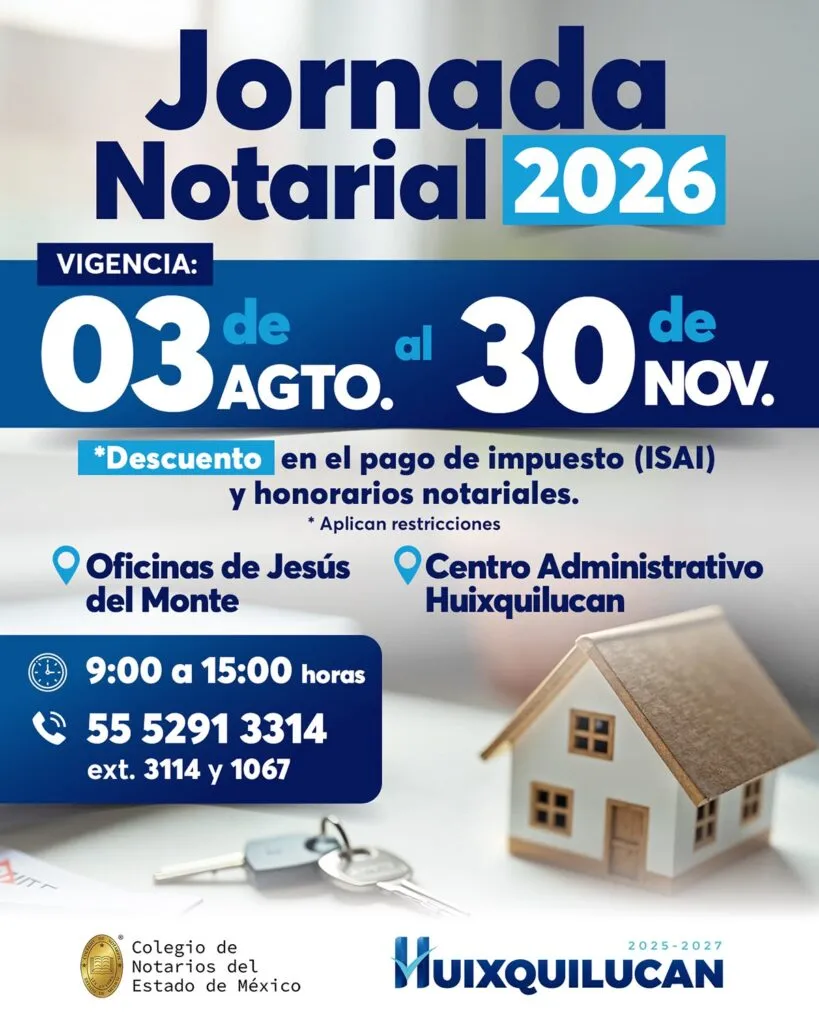 Huixquilucan realizará “Jornada Notarial 2026”