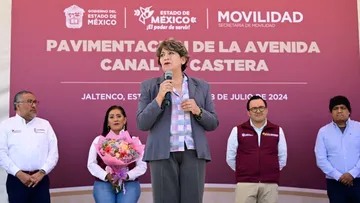 Delfina Gómez Álvarez inicia 54 obras de movilidad