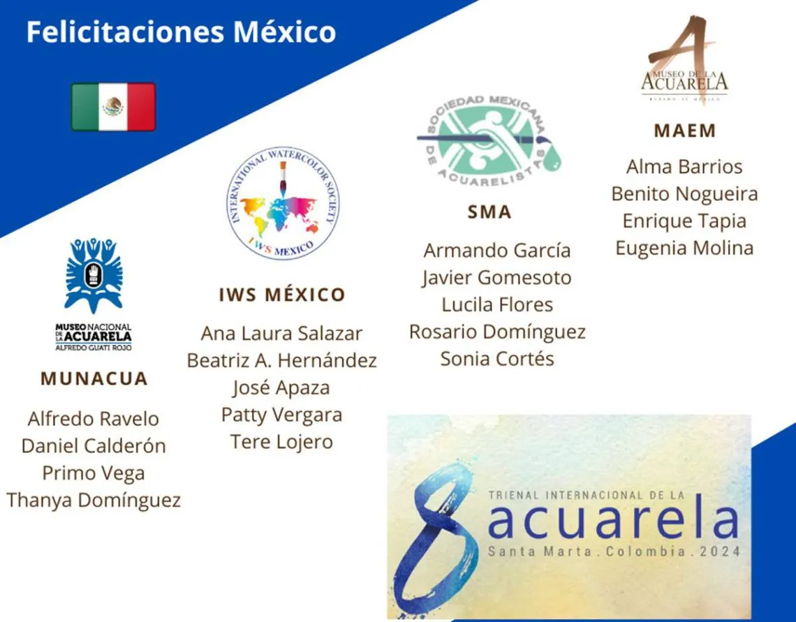 Mexiquenses participarán en Trienal Internacional de Acuarela en Colombia