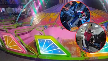 Accidente en feria de San Lorenzo Tóxico deja cuatro personas lesionadas.