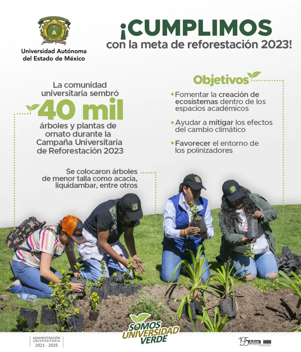 UAEMéx cumple meta de reforestación 2023