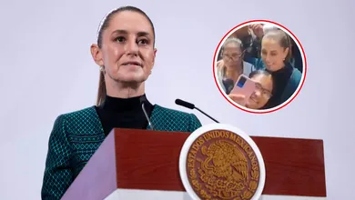 Hombre acosa a Sheinbaum en el Zócalo mientras caminaba a la SEP. El momento quedó grabado.