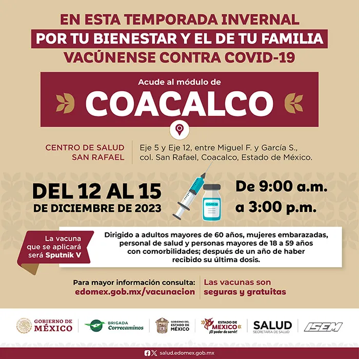 Vacuna Covid Edomex: Módulo en Coacalco
