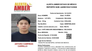 Alerta Amber: Se busca a Arturo Campirán Carrillo; desapareció en Metepec