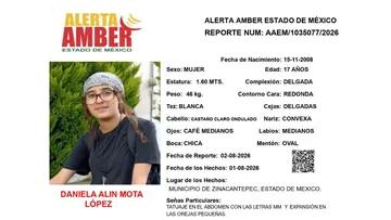 Alerta Amber: Se busca a Daniela Alin Mota López; desapareció en Zinacantepec