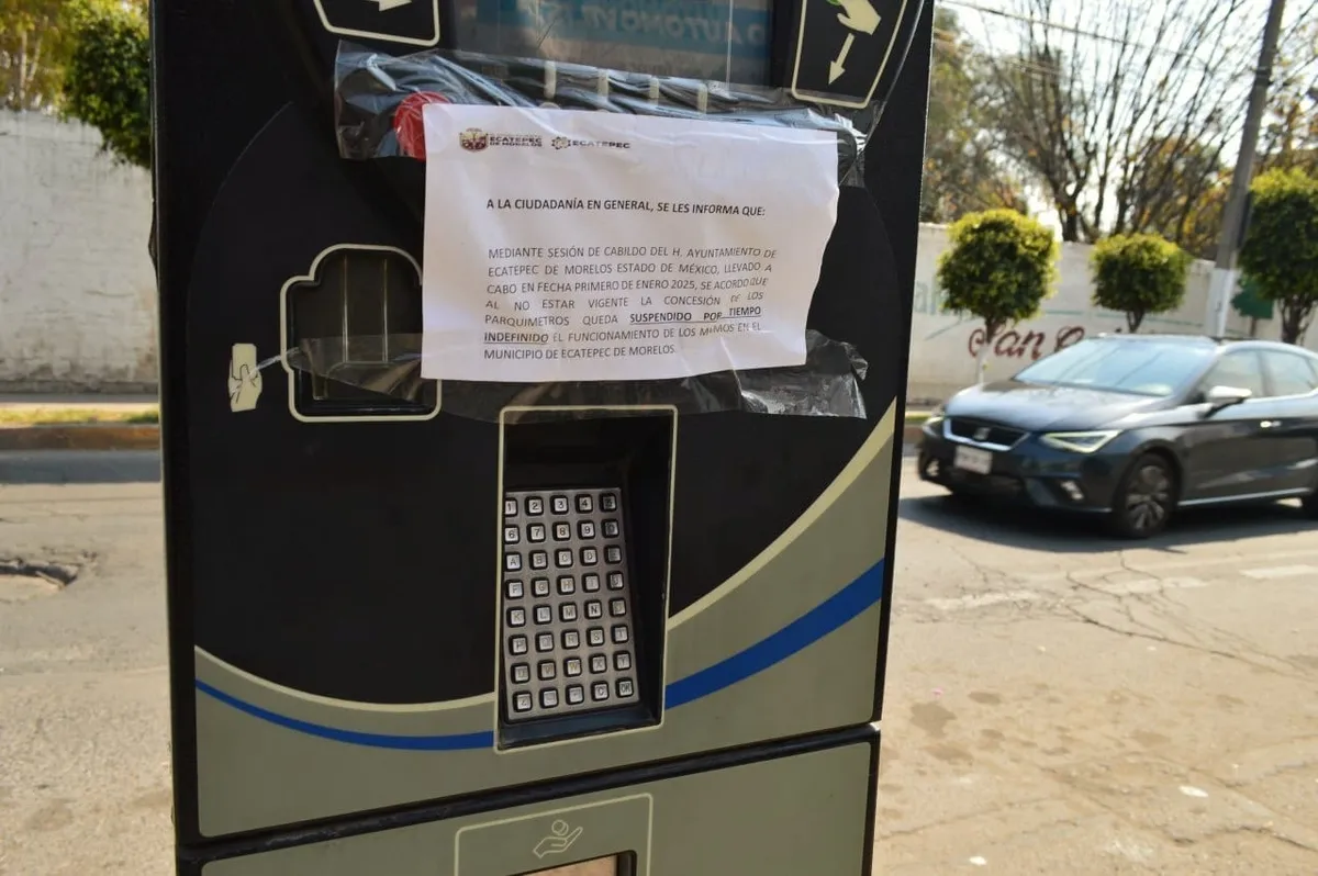 Ecatepec suspende operación de parquímetros