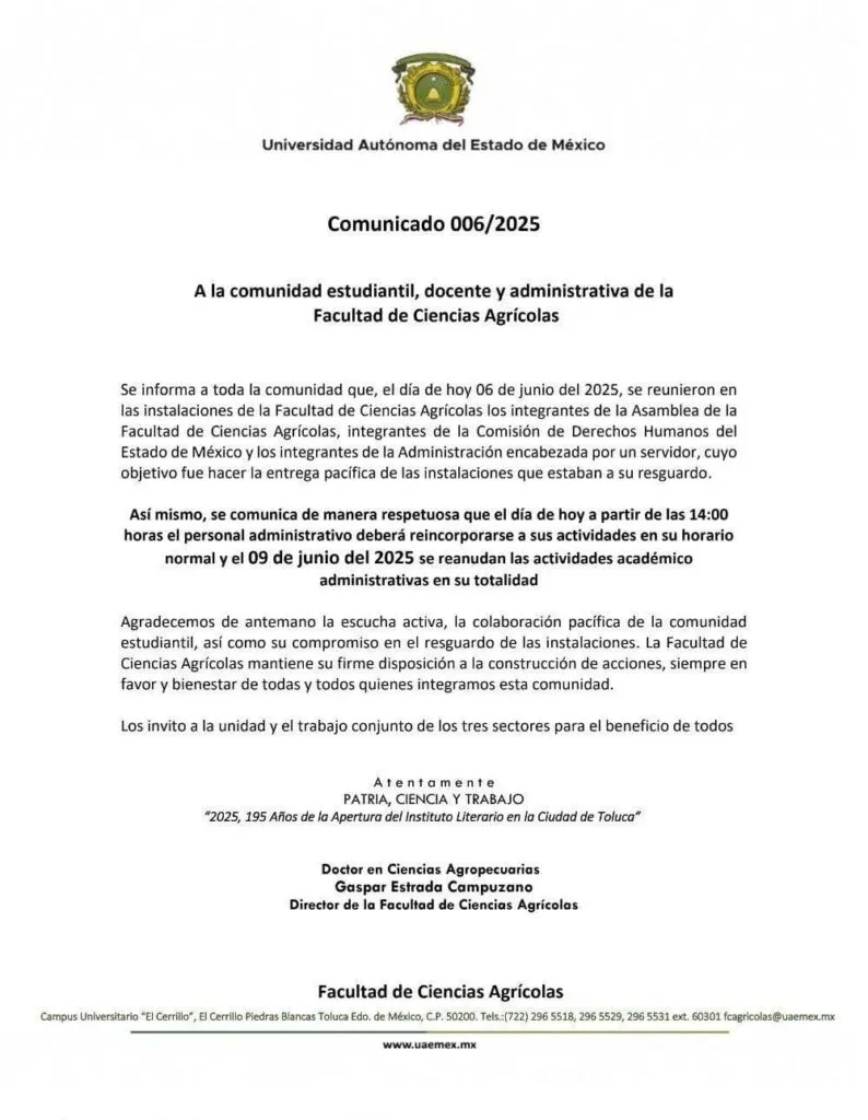 #Potrogate | Regresan a actividades Ciencias Agrícolas y Estudios Avanzados de Ingeniería