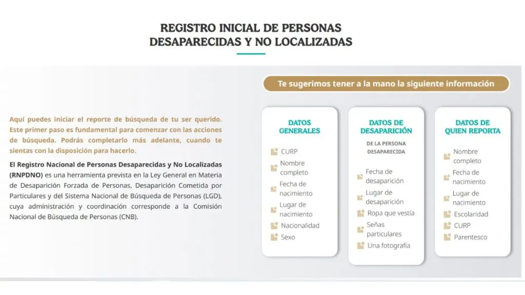 Edomex: Así puedes reportar a una persona desaparecida en el RNPDNO