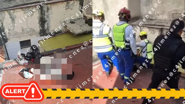 El ladrón cayó desde 8 metros al intentar escapar tras robar dos computadoras en la Narvarte, CDMX.