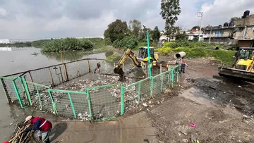 Vigilancia permanente en la Presa El Ángulo, Cuautitlán Izcalli, ante intensas lluvias
