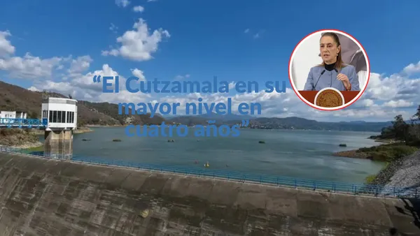 Sheinbaum anunció que el sistema Cutzamala alcanzó su máximo nivel en cuatro años, garantizando el abasto para CDMX y Edomex.