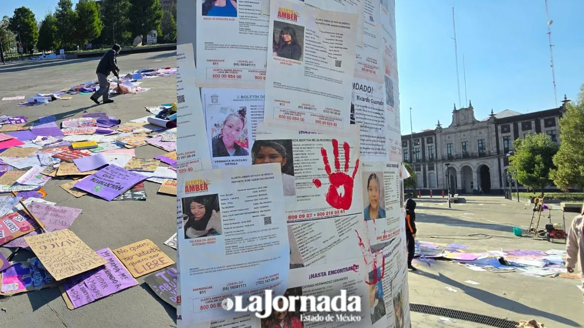 Centro de Toluca tras la marcha del 8 de marzo