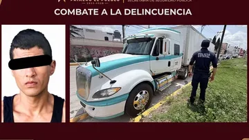 Capturan en Hidalgo a sujeto con tractocamión robado en Jilotepec, Edomex