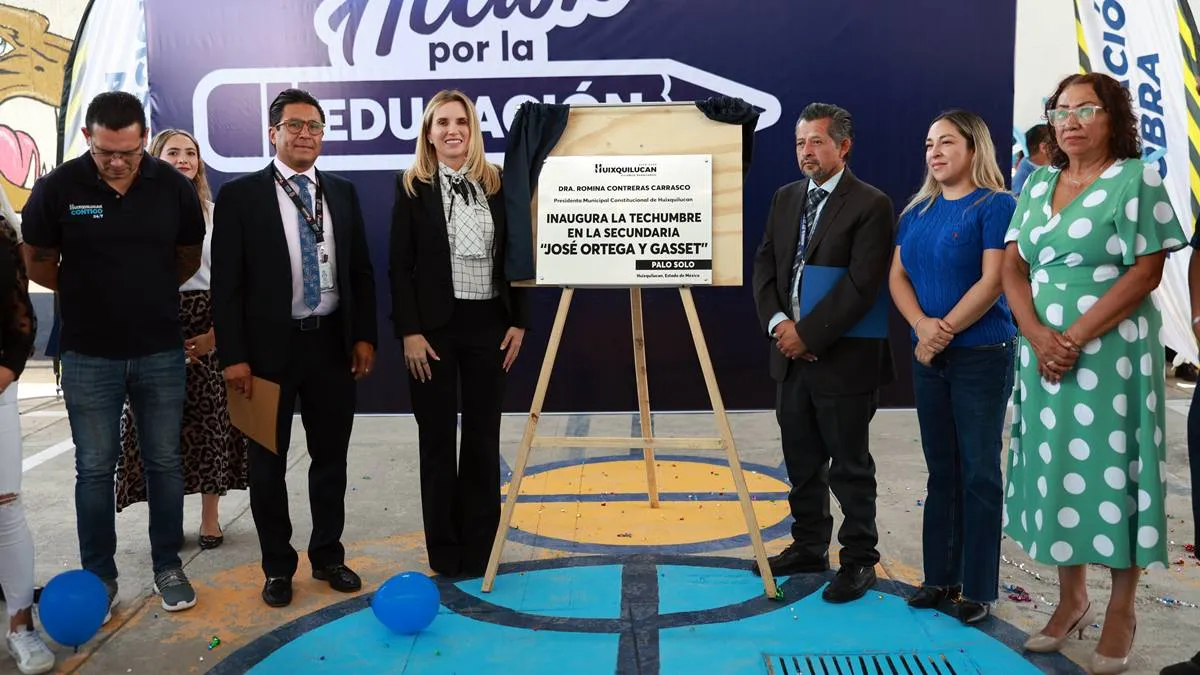Huixquilucan inaugura techumbre en beneficio de más de 220 estudiantes 