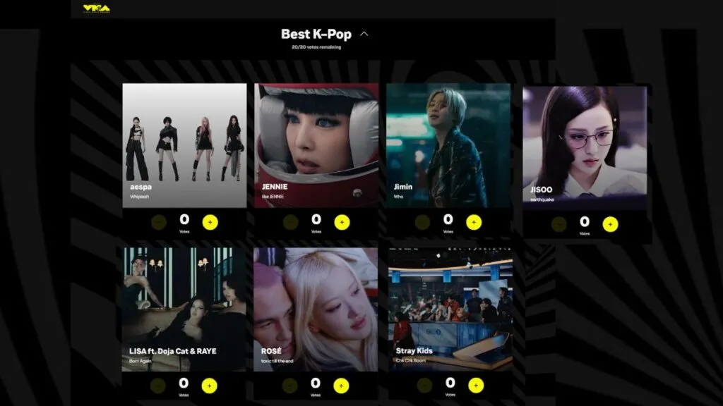 VMAs 2025 abre votaciones y estos son los nominados para el Best K-pop