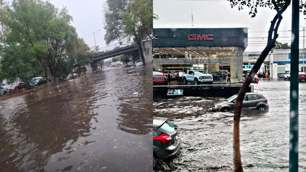 Lluvias afectan vialidades en Tlalnepantla