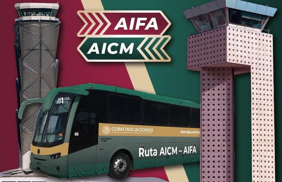 Ruta de transporte directo entre AIFA y AICM; arrancará el 1 de diciembre