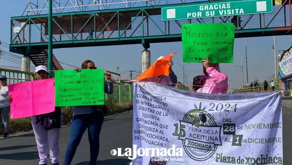 Productores de aceituna bloquean Av. Bordo de Xochiaca