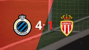 Club Brugge sentenció con goleada 4-1 a Mónaco