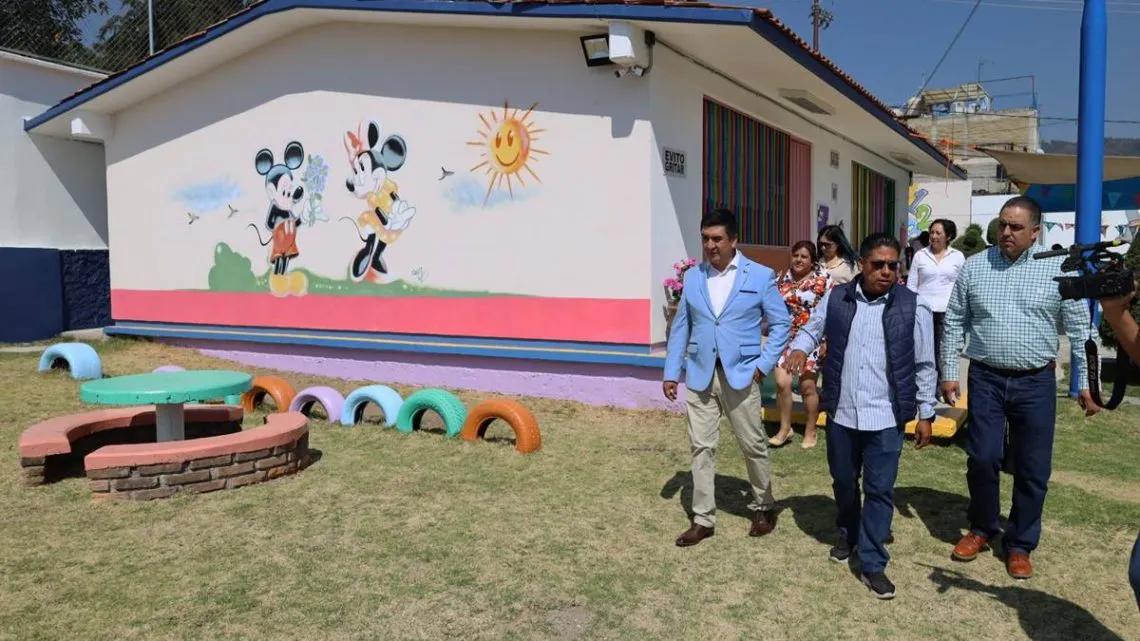 Huixquilucan: Rehabilitan Jardín de Niños “Arquímedes”, van 14 planteles
