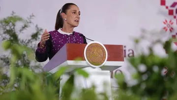 La presidenta Claudia Sheinbaum durante su conferencia matutina donde habló sobre la propuesta presupuestal del INE.