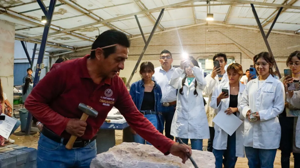 Chimalhuacán: Difunden trabajo de Canteros y Escultores de la UNAM