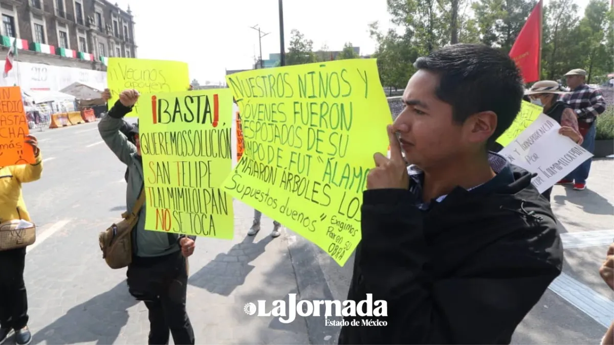 Denuncian despojo de terreno comunitario en San Felipe Tlalmimilolpan