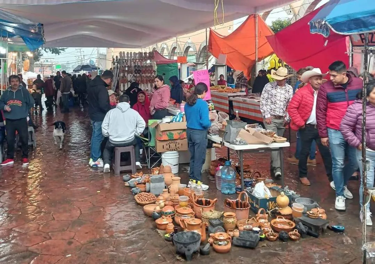 Coatepec: cayeron ventas en la feria del maguey por lluvias