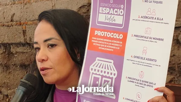 Establecimientos con distintivo “Espacio Seguro, Espacio Violeta” fungirán como refugio en Toluca