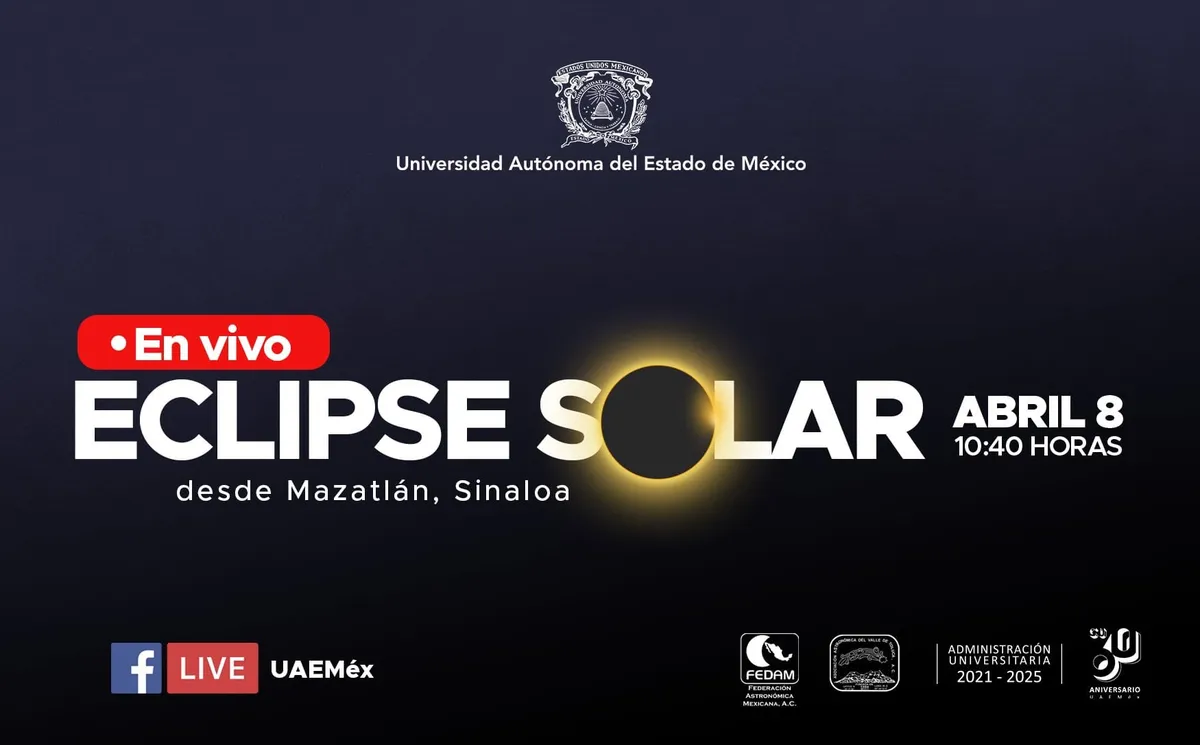 UAEMéx te invita a seguir el eclipse solar a través de Facebook