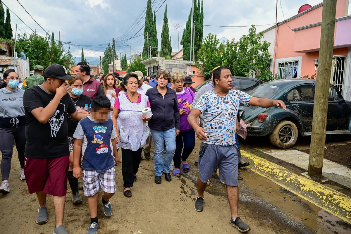 Destinará Delfina Gómez recursos para las familias afectadas por las intensas lluvias