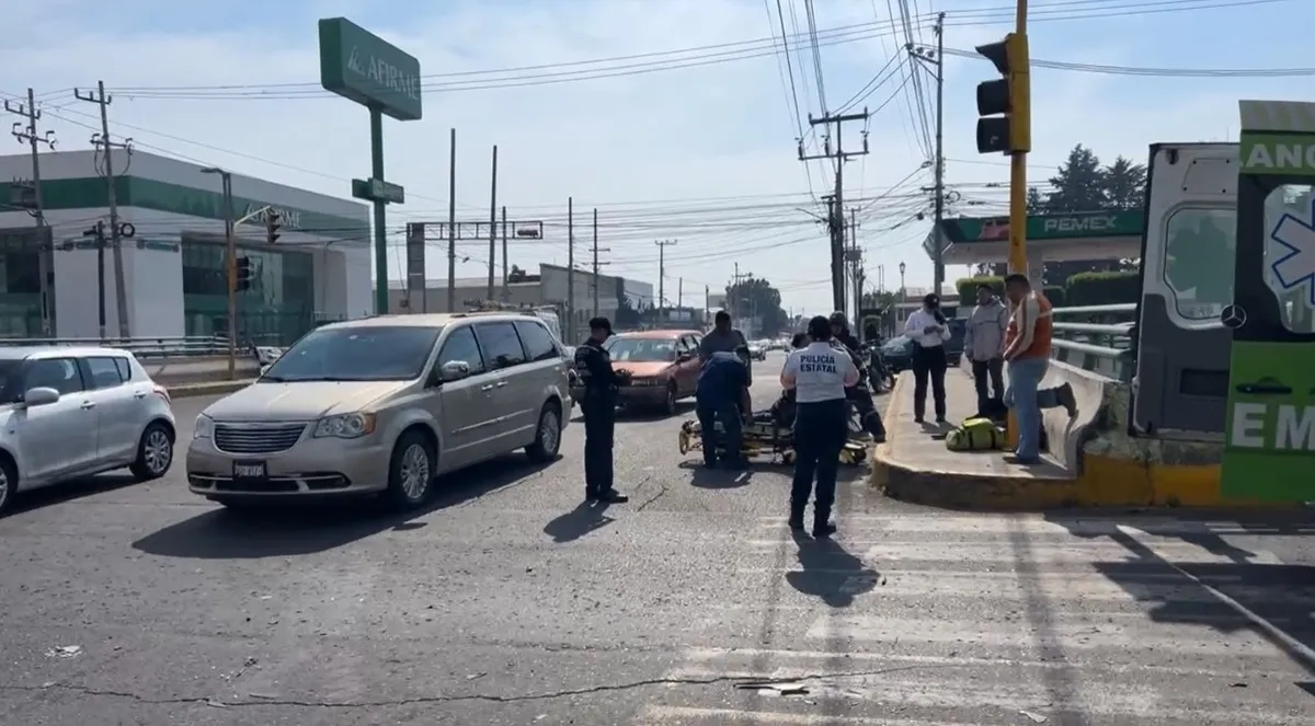 Se registra accidente sobre Alfredo del Mazo