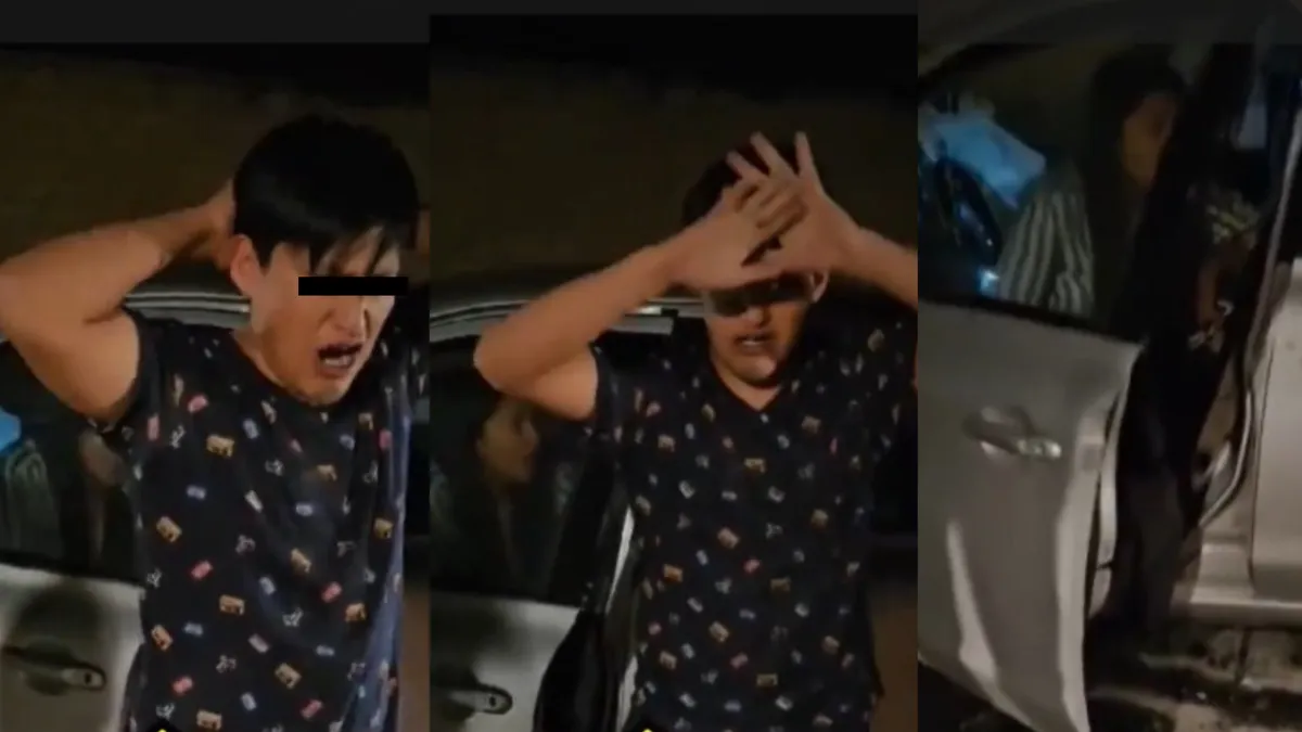 Video: Jóvenes provocan accidente en la glorieta de Almoloya de Juárez