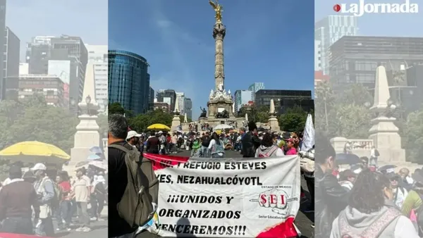 Así Sheinbaum adelantó el anuncio de un aumento salarial a maestros en la mañanera del pueblo desde Palacio Nacional.