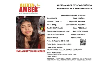 Alerta Amber: Se busca a Evelyn Reyes González; desapareció en Toluca