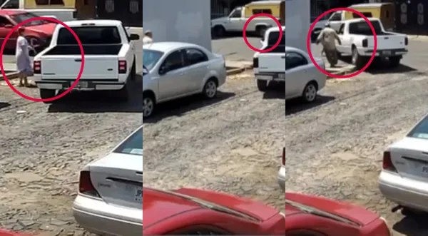 Captan el momento en que un hombre acosa a una niña de 10 años y luego la atropella.
