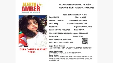 Alerta Amber: Se busca a Zuria Carmen Sánchez Rodea; desapareció en Nezahualcóyotl