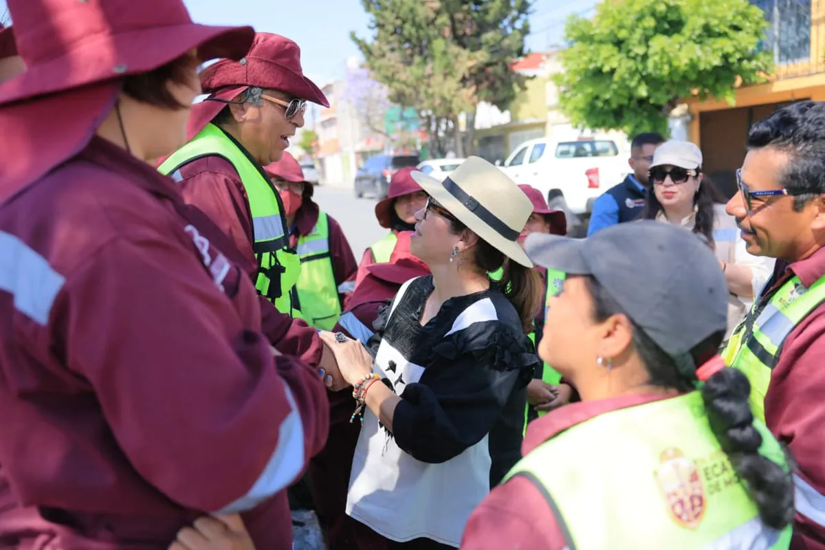 Azucena Cisneros recupera 150 kilómetros de camellones en Ecatepec en los primeros 100 días de 2026