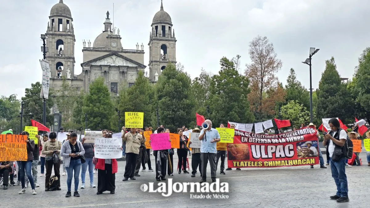 Habitantes de Chimalhuacán protestaron en Palacio del Edomex