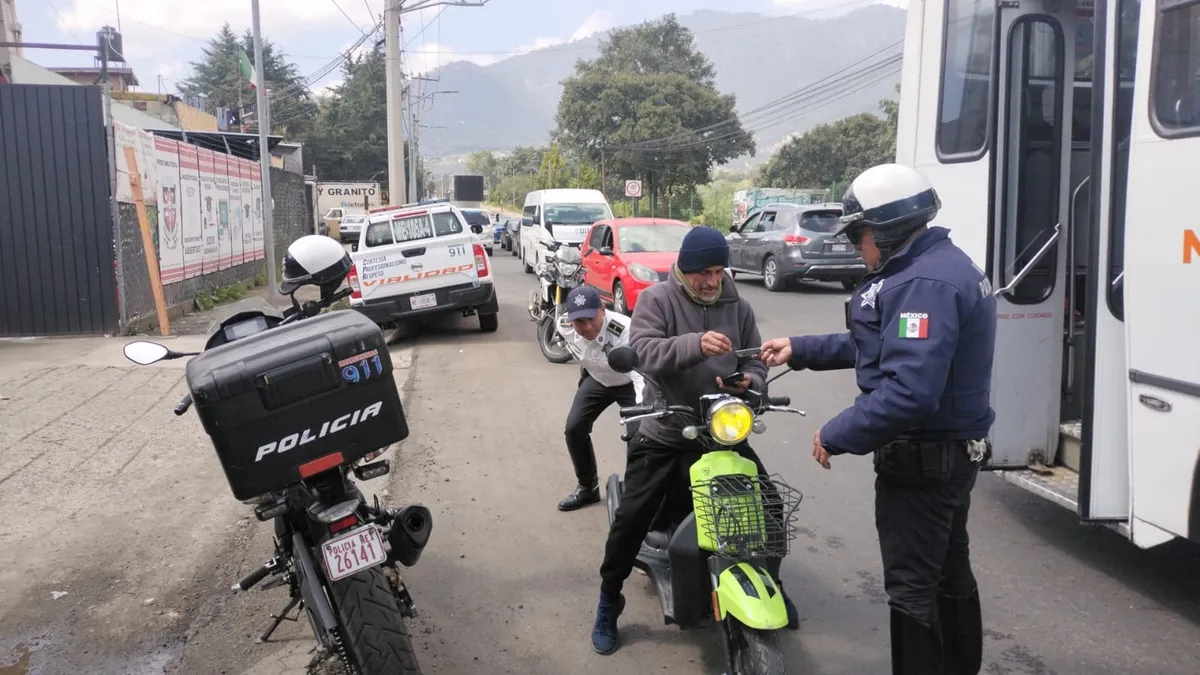 Detienen a cinco personas en Huixquilucan como parte del Operativo de Movilidad