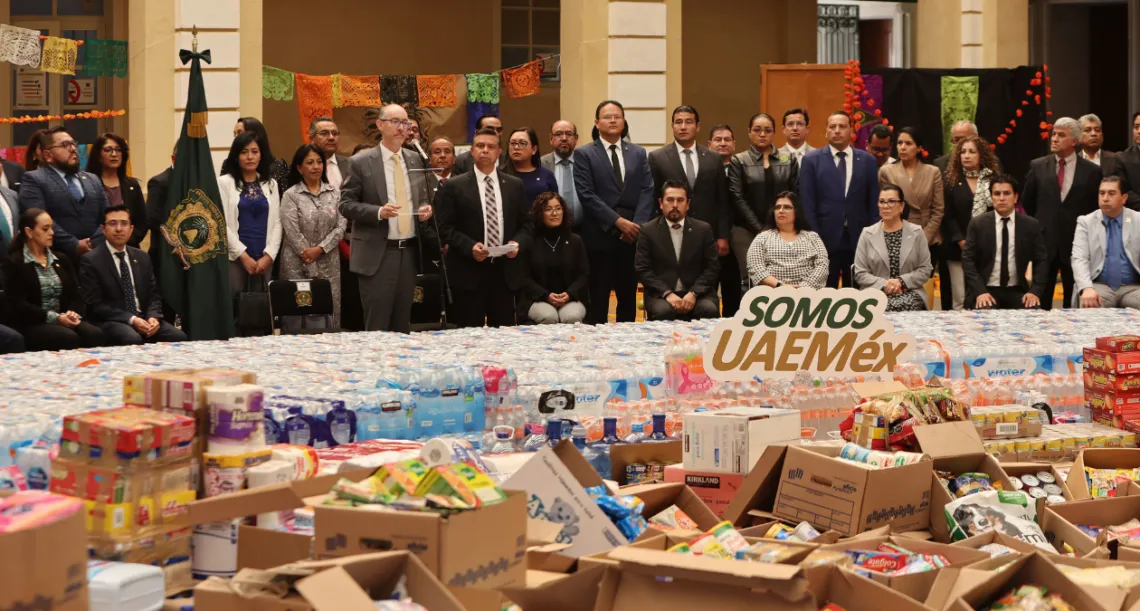 Comunidad UAEMéx se solidariza con afectados por huracán Otis; envía 27 toneladas de víveres a Guerrero 