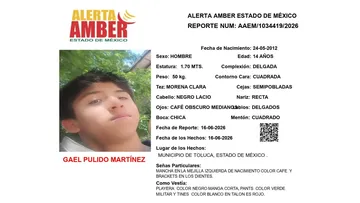 Alerta Amber: Se busca a Gael Pulido Martínez, desaparecido en Toluca