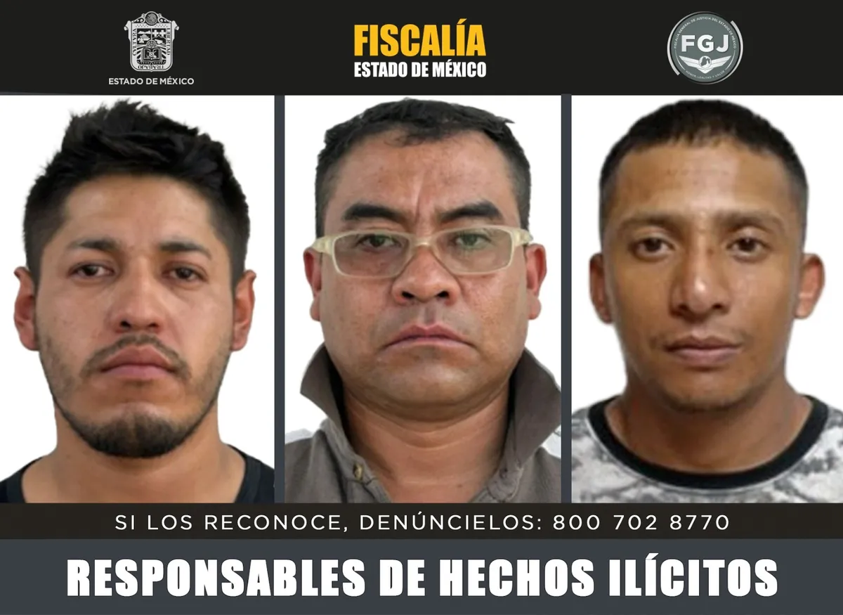 Integrantes de una célula delictiva fueron sentenciados a 55 años de prisión