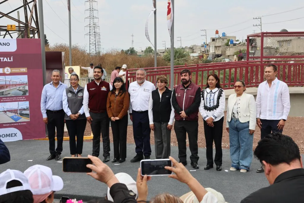 Inauguran Puente Peatonal “Neftalí”: Conexión estratégica y segura entre Chimalhuacán y Neza