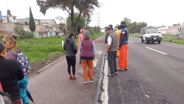Mujer muere atropellada en la México–Pirámides